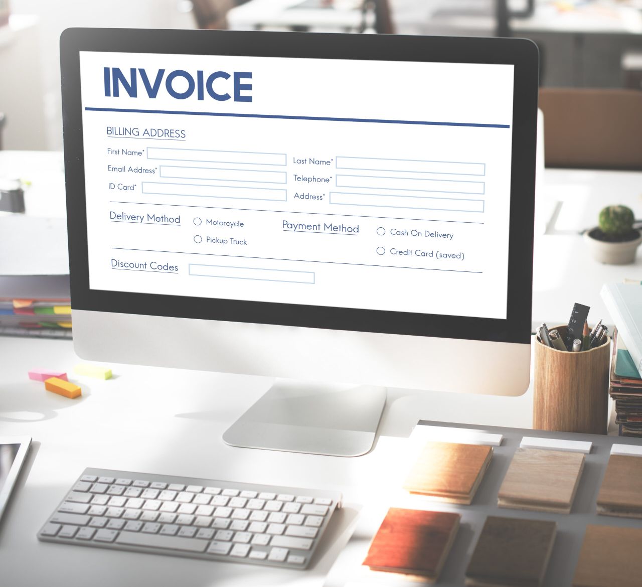 invoice billing information form graphic concept scaled rescale
