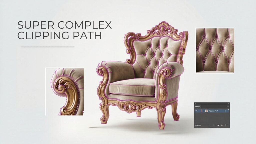 Super complex clipping paths are used for objects that have very intricate edges, multiple components, and complex shapes