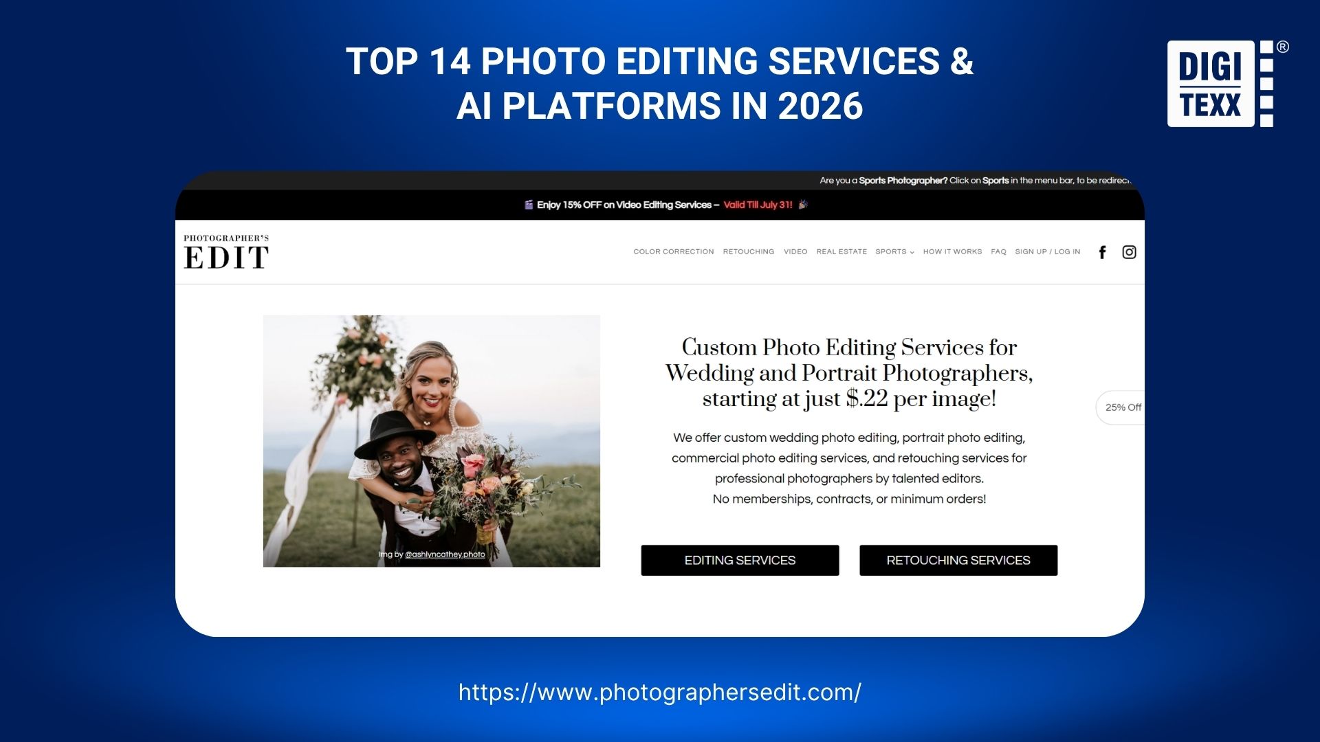 Photographer's Edit professional photo editing services for photographers near me.