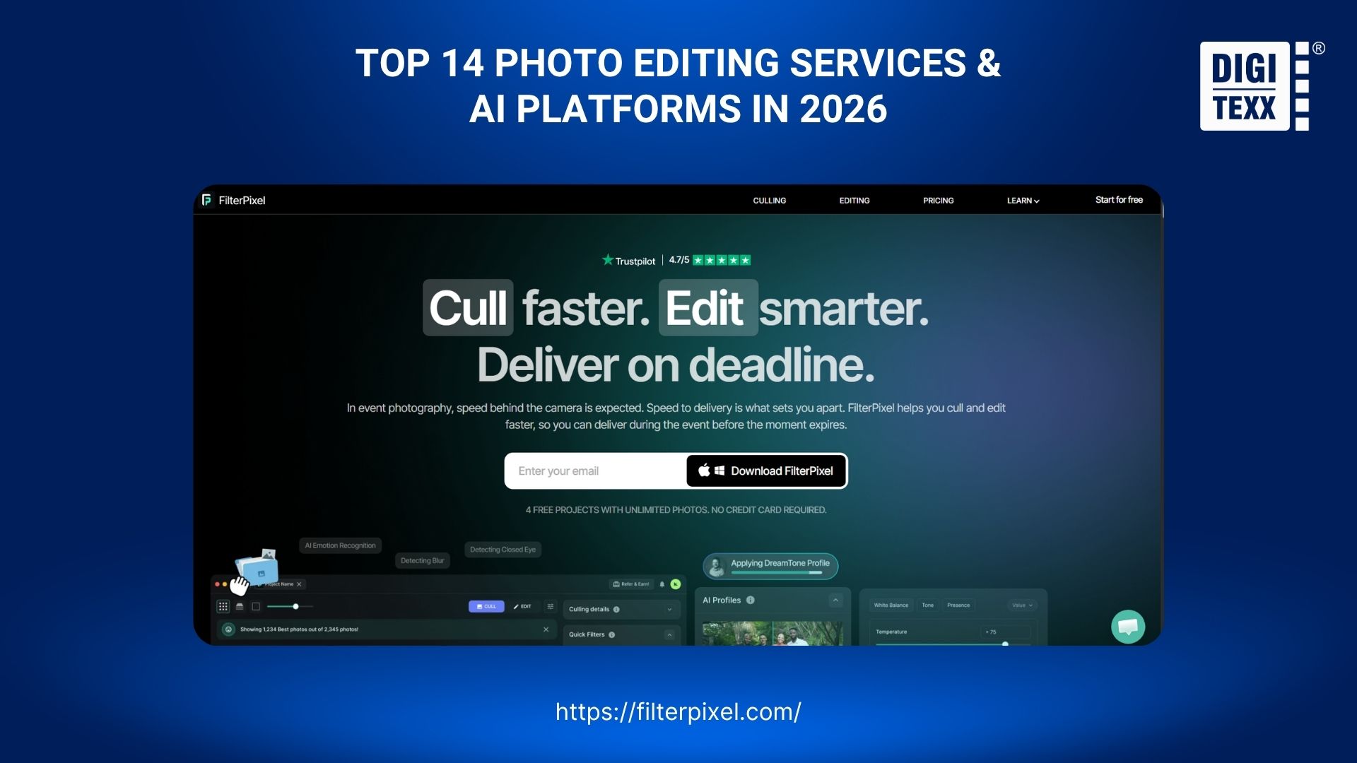 FilterPixel professional photo editing services for photographers near me. 