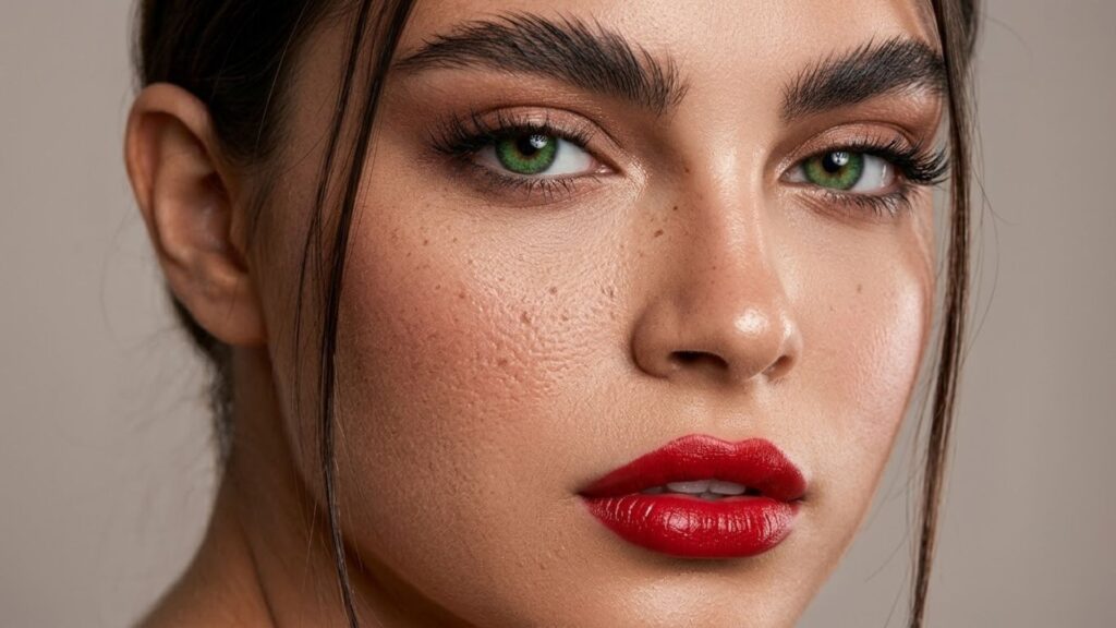 High-end portrait retouching for natural skin smoothing.