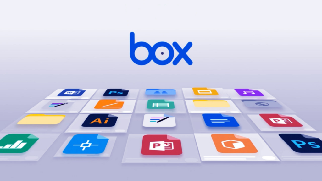 Box document management software interface