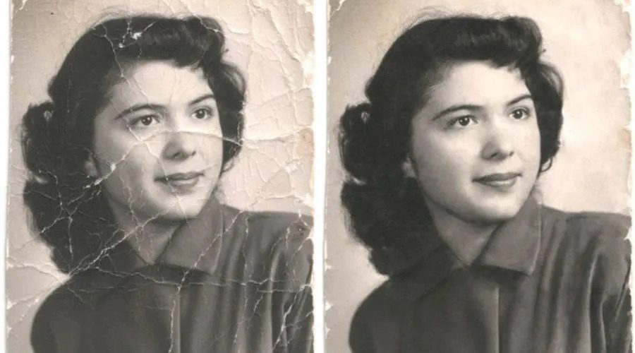 Photo restoration is the process of improving the quality of old photos