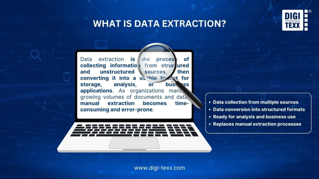 Data extraction transforms raw information into structured, usable data