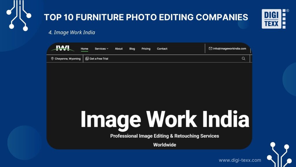 10 Best Furniture Photo Editing Services Providers In The USA 2026 5 Furniture photo editing services by Image Work India