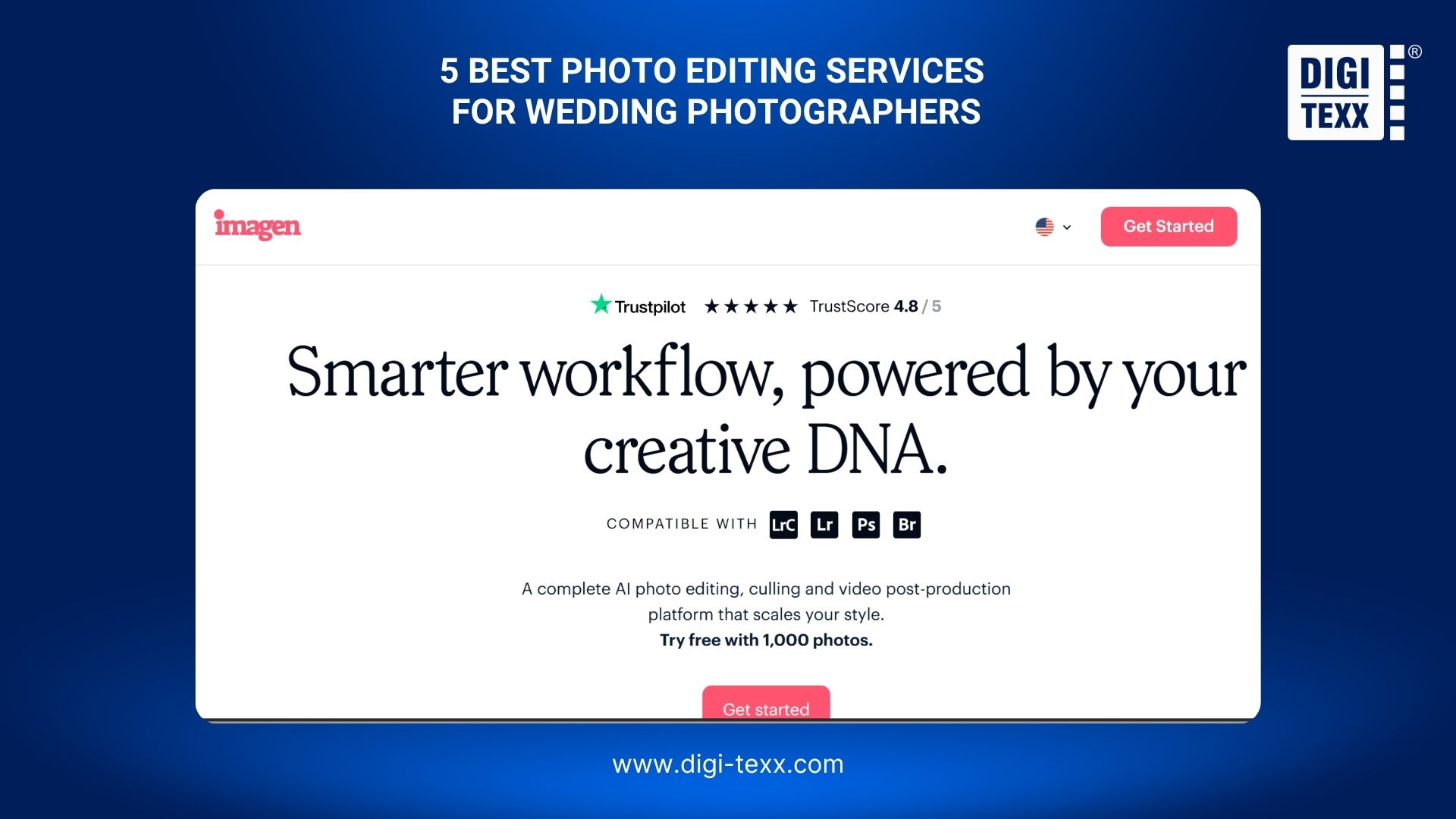 Imagen offers photo editing services for wedding photographers