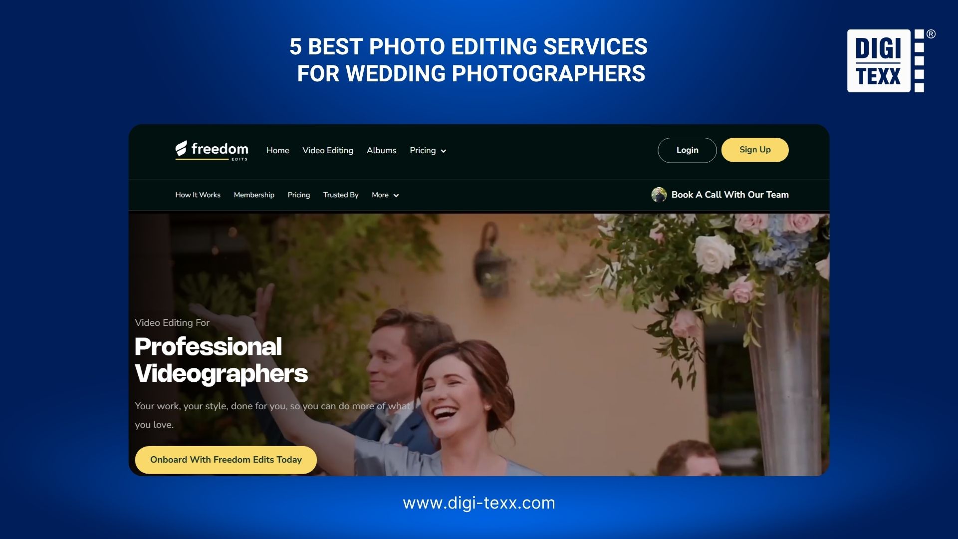 Freedom Edits offers photo editing services for wedding photographers
