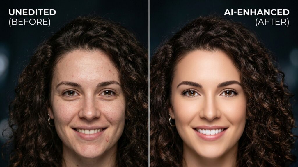 ai photo retouching for professional headshots