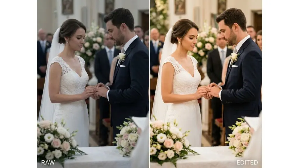 ai photo retouching for wedding & event photography