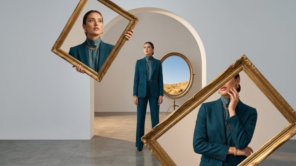 Framing in fashion photo composition