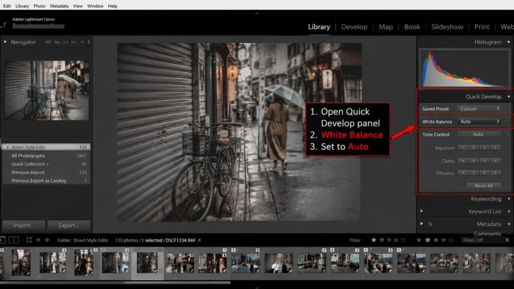 13 Street Style Photo Editing Steps In Lightroom For Professional Results 3 Step 2: Correct The White Balance