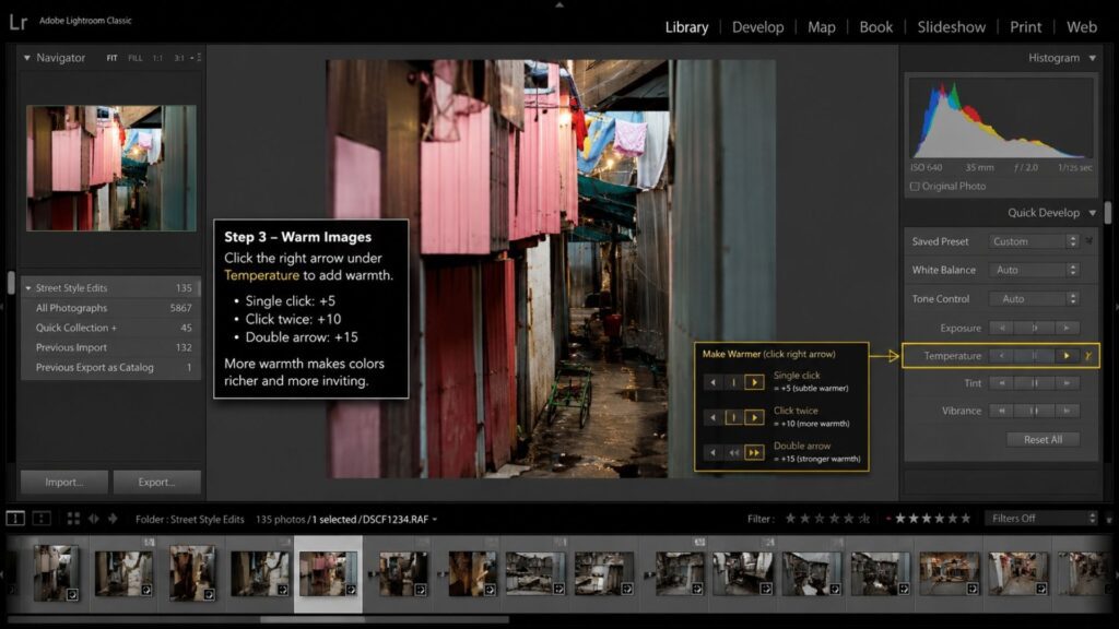 13 Street Style Photo Editing Steps In Lightroom For Professional Results 4 Step 3: Warm Up The Image