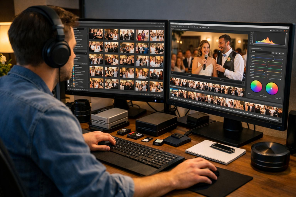Wedding photo color correction in Adobe Lightroom
