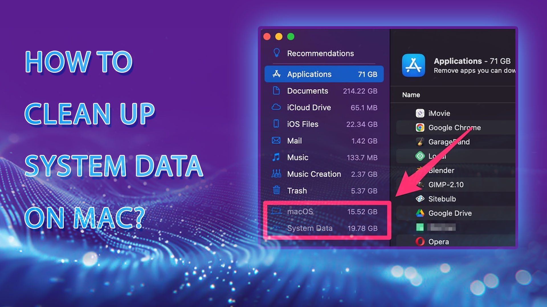 How to clean up system data on mac (1)