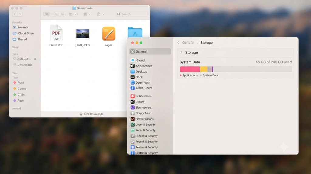 Check system data on Mac