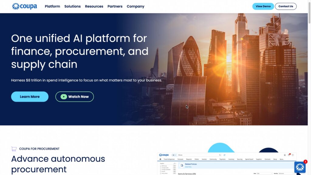 Coupa platform