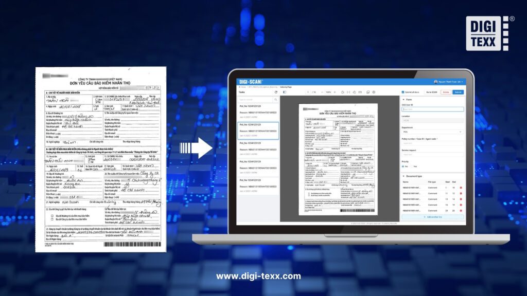 How to Convert Handwritten Documents to Digital Text: A Step-by-Step Guide 3 Insurance form auto-extraction of a handwritten document