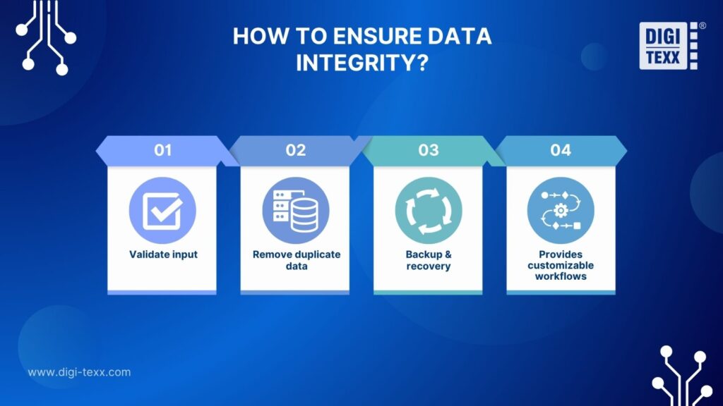 What Is Data Integrity? Why It Matters, Types & Best Practices 5 Key steps to ensure and maintain data integrity