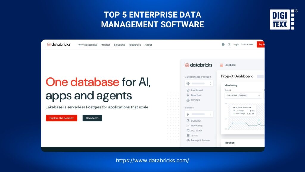 Databricks platform for enterprise data management.