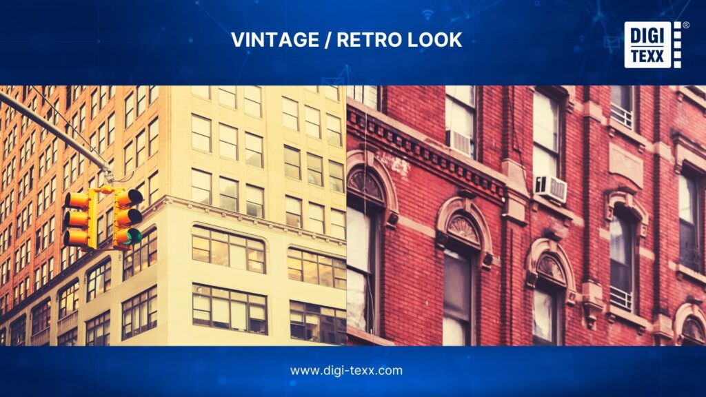 Vintage retro style of photo editing