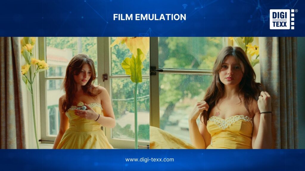 Film emulation photo editing style