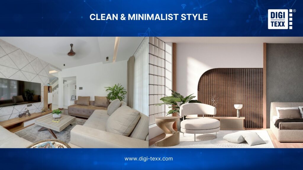 Clean minimalist style of photo editing