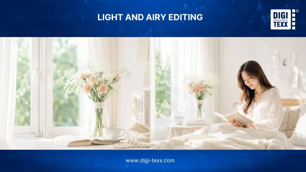 Light and airy style of photo editing