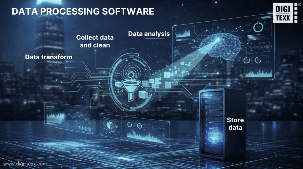What is the data processing software?