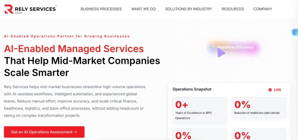 Rely Services healthcare data entry outsourcing company providing medical document processing services