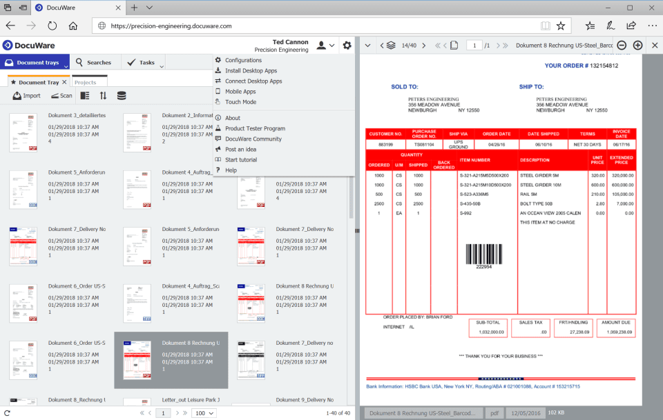cloud document management solution DocuWare cloud based document management system