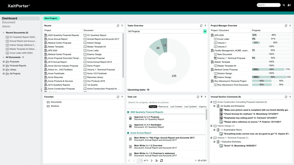 XaitPorter document management platform for collaborative proposal and technical document creation
