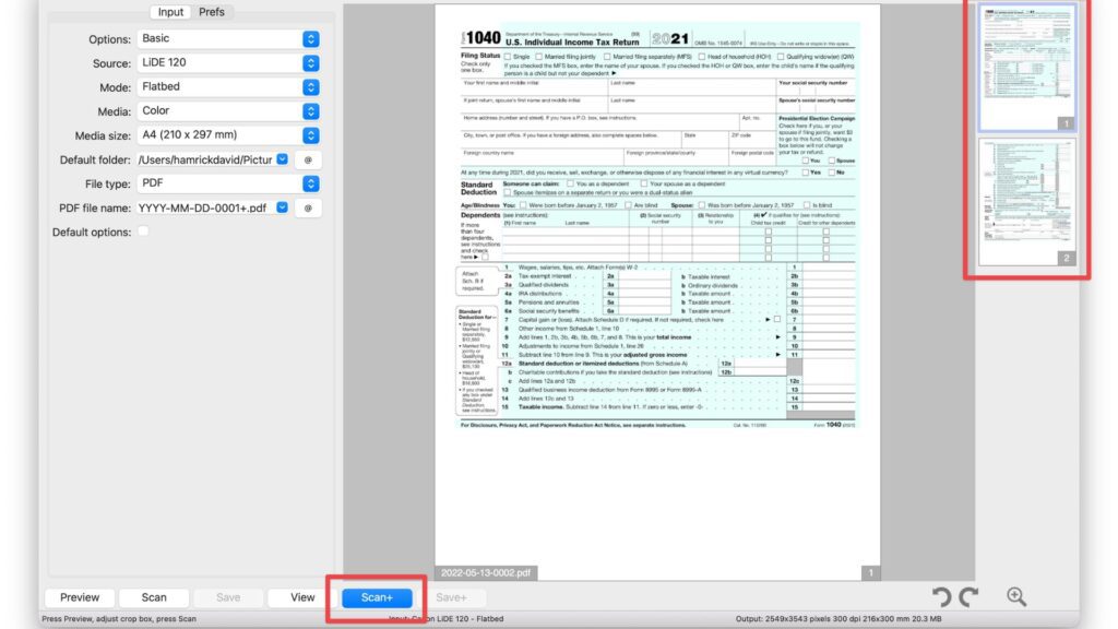 Scan.Plus scanning Software