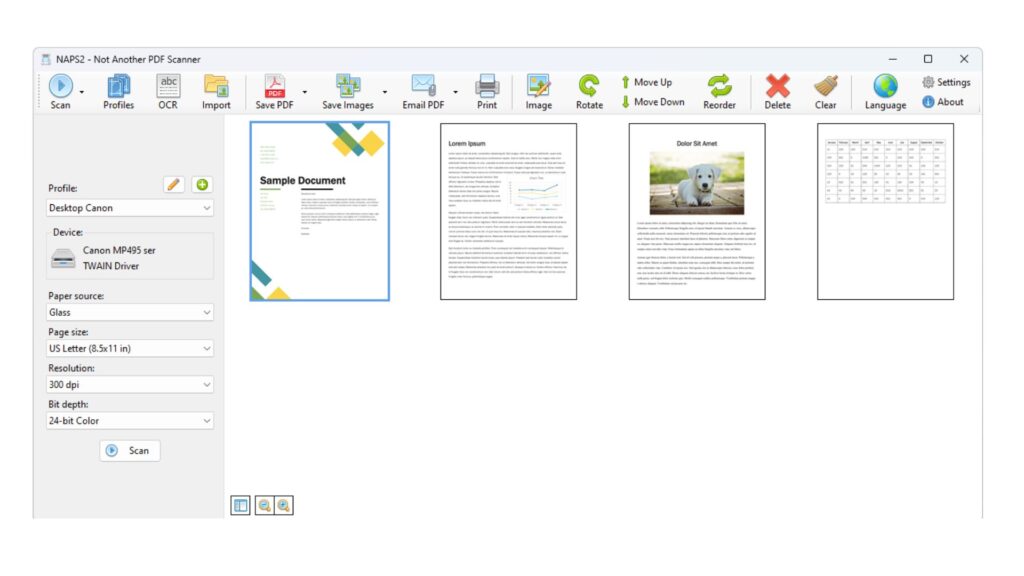 Document scanning software free download