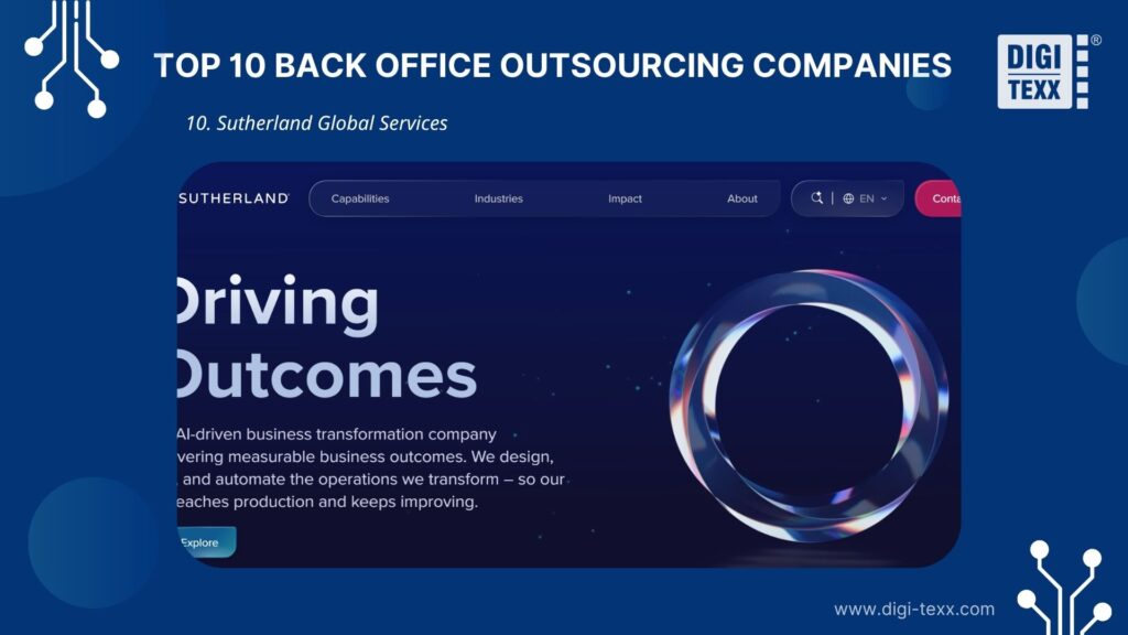 Sutherland Global Services is a back office outsourcing company