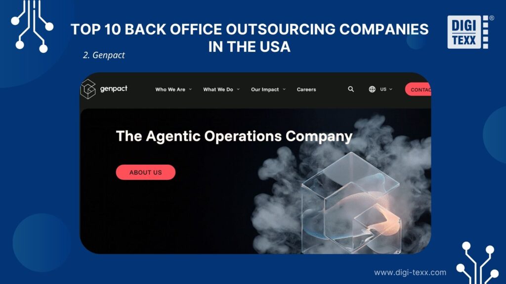 Genpact is a back office outsourcing company