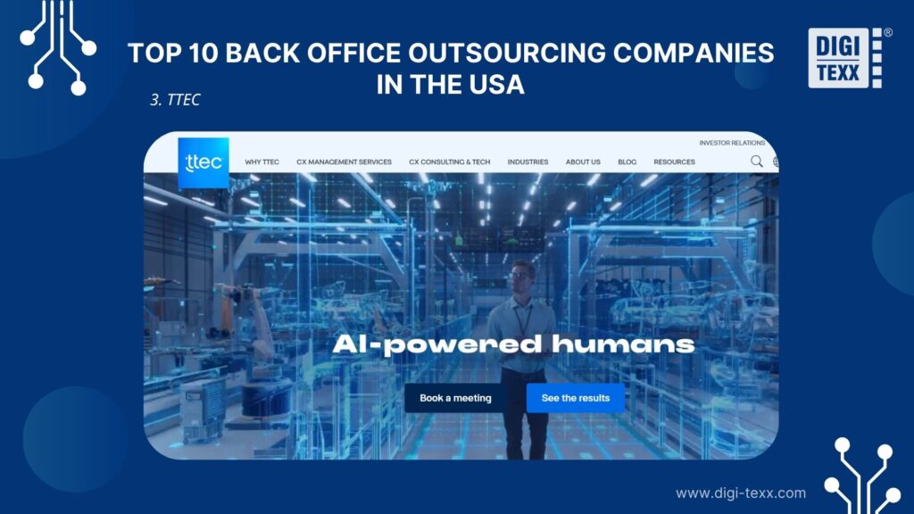 TTEC is a back office outsourcing company