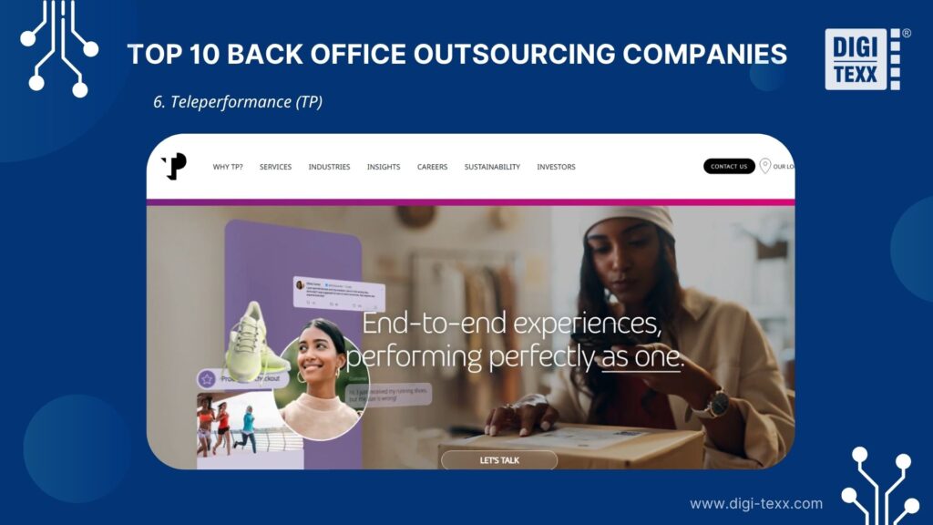 Teleperformance (TP) is a back office outsourcing company