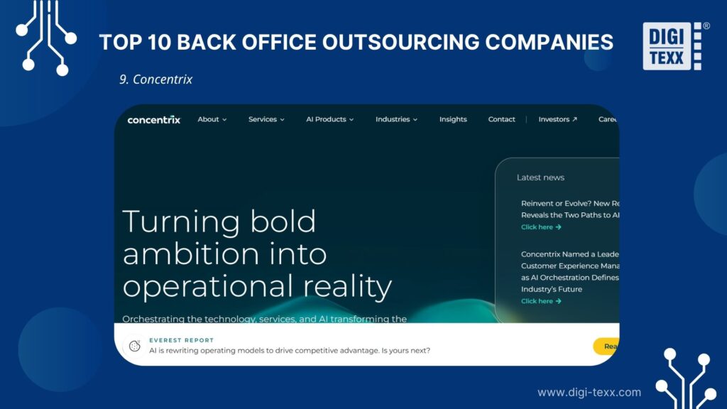 Concentrix is a back office outsourcing company