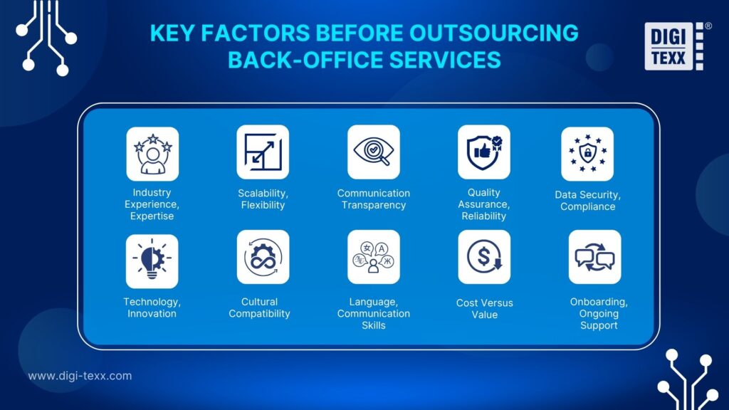 Key factors before outsourcing back-office services