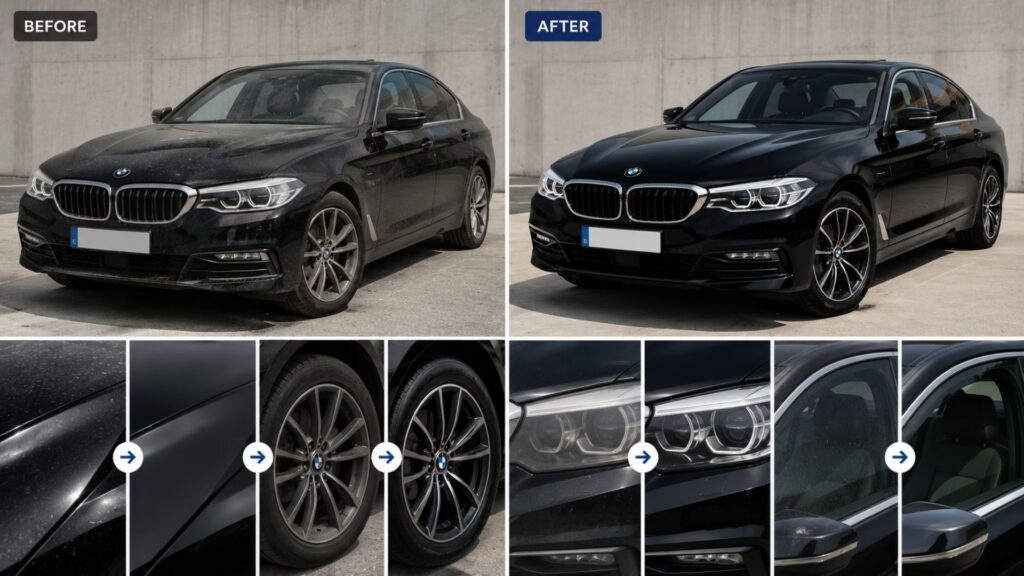 Car Photo Editing: Complete Guide To Professional Vehicle Photos 16 Vehicle detail retouching for car photo editing