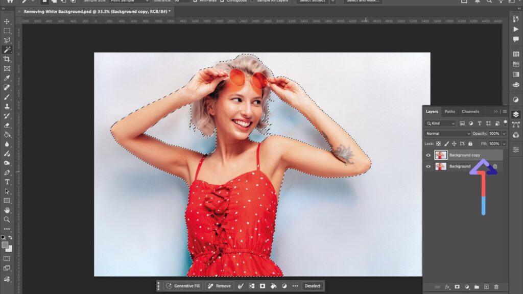 Editing background in fashion photography
