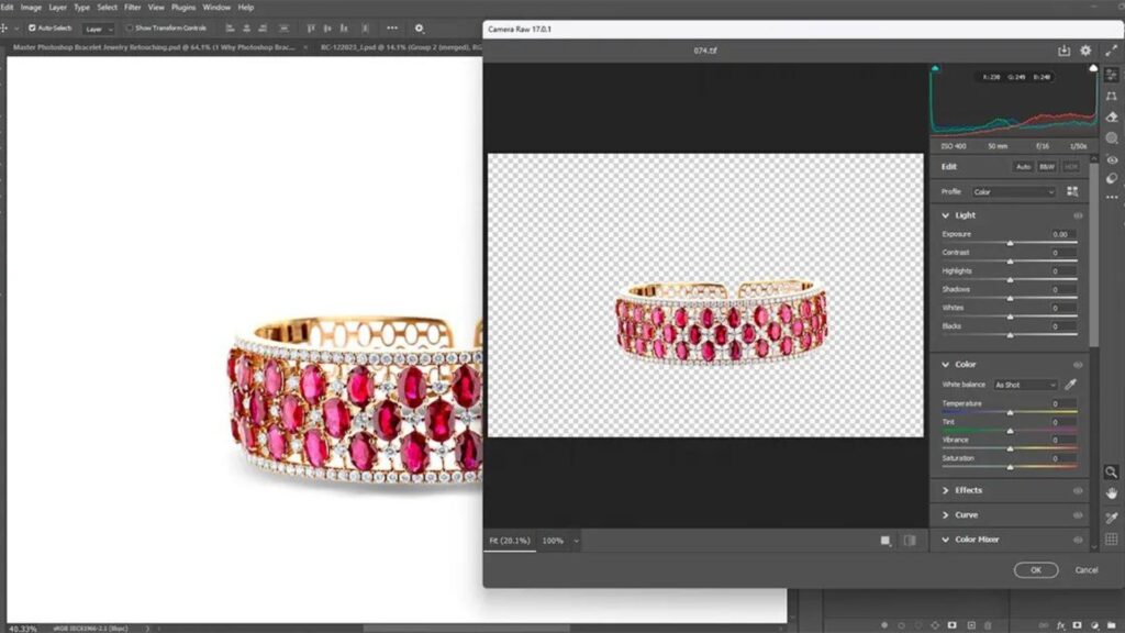 Enhancing diamond brilliance through professional jewelry photo editing