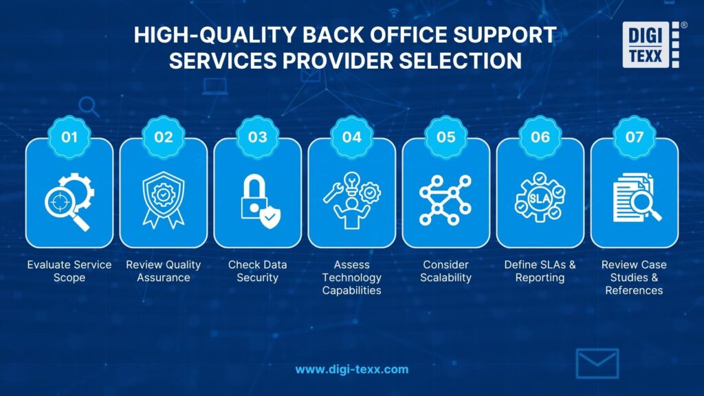 Key criteria for choosing a back office support services provider
