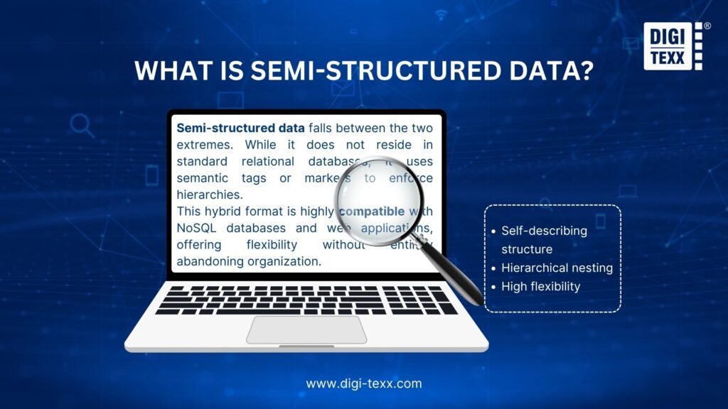 Semi-structured data definition and characteristics