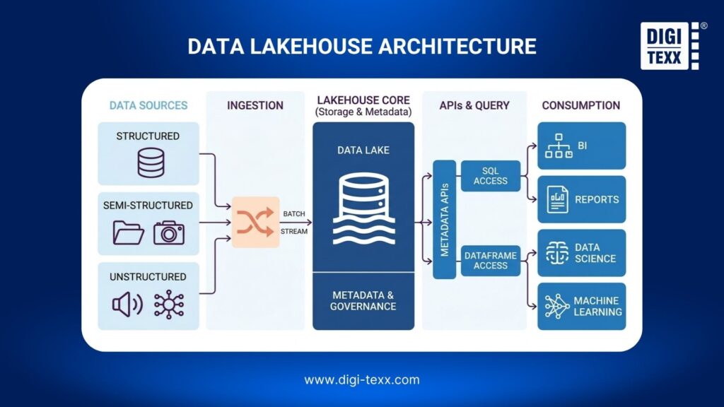 Lakehouse unifying structured and unstructured data