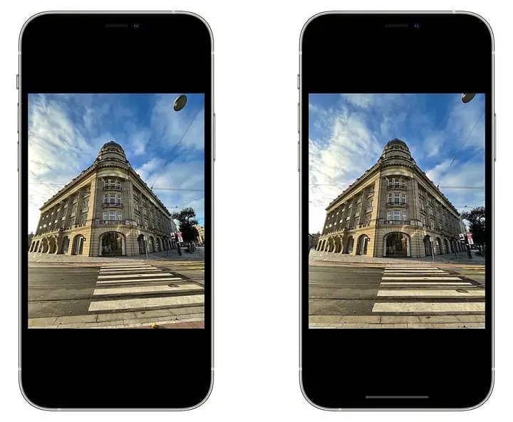 10 Best iPhone Photo Retouch Apps In 2026: Free & AI Options 4 SKRWT iPhone photo retouch app for perspective and lens correction