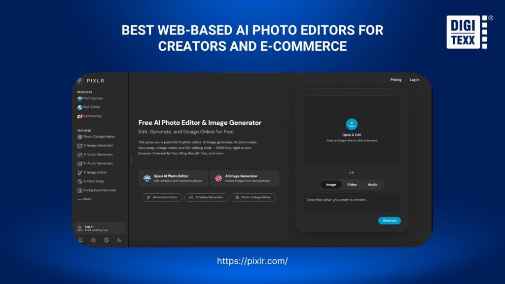 Pixlr AI-powered photo editing software