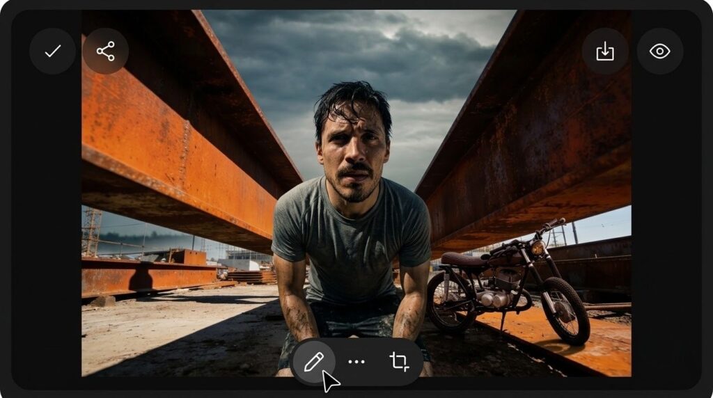 Refining details in AI photo editing software