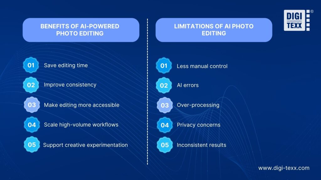 Pros and cons of AI-powered photo editing software