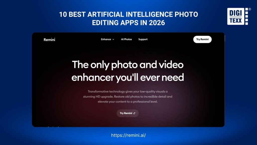 Remini artificial intelligence photo editing app